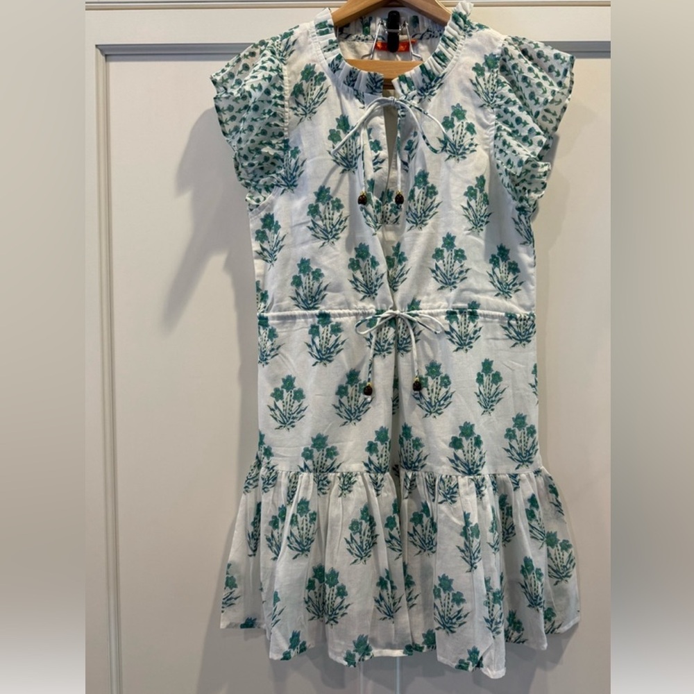 Oliphant Floral Dress with Ruffle Hem size xSmall new with tags